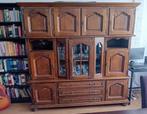 Eiken  houten vitrinekast en salontafel  GRATIS, Huis en Inrichting, Complete inboedels, Ophalen