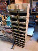 22 gebruikte magazijnbakken stellingbakken 33x21x15cm, Ophalen, Gebruikt