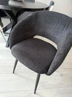 2x Eetkamerstoel bouclé stof, Ophalen, Twee, Zwart, Nieuw
