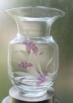 Prachtig 'Zwiesel glas' vaasje met bloemen en een vlinder, Antiek en Kunst, Ophalen of Verzenden