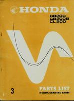 Honda CB200 CB200 B CL200 parts list (4857z), Ophalen of Verzenden, Honda