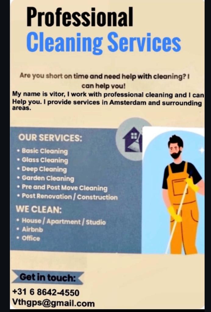 house cleaner, 33 - 40 uur, Overige niveaus, Overige vormen