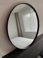 Ronde Spiegel Jysk - 70cm - Zwarte Rand, Ophalen, Rond, Zo goed als nieuw, Minder dan 100 cm
