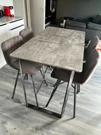 Bartafel inclusief 4 stoelen, Huis en Inrichting, 100 tot 150 cm, Zo goed als nieuw, Rechthoekig, 50 tot 100 cm