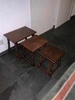 Bijzettafels, Huis en Inrichting, Tafels | Bijzettafels, Minder dan 55 cm, Gebruikt, Rechthoekig, Hout