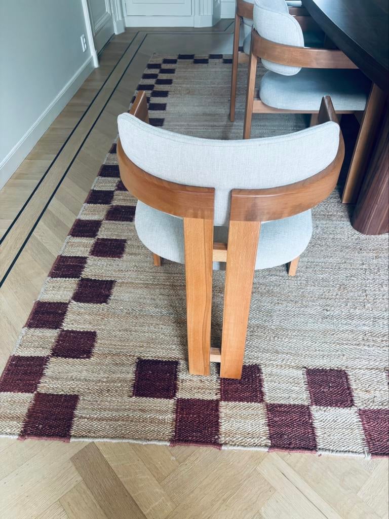 Japanse stijl eettafel stoelen zeer goede staat (8 stuks), Huis en Inrichting, Stoelen, Ophalen, Bruin, Zo goed als nieuw, Vijf, Zes of meer stoelen