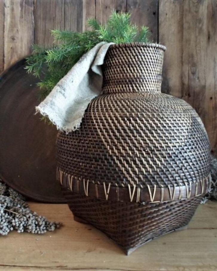 12425 M Rotan mand Colonial, Huis en Inrichting, Woonaccessoires | Schalen en Manden, Nieuw, Mand, Rechthoekig, Riet, Ophalen of Verzenden