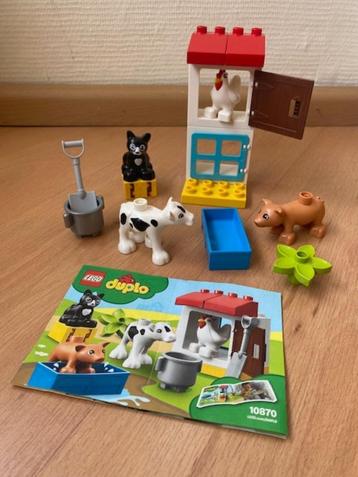 Duplo, boerderijdieren: koe big kip poes, set 10870 compleet beschikbaar voor biedingen