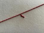 Rode met gouden kralen ketting met pepertje ibiza waterproof, Ophalen of Verzenden, Nieuw, Rood, Verstelbaar