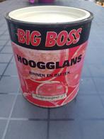 2x Big Boss Hoogglans Verf - Kaki Beige & Nuance Geel, Doe-het-zelf en Verbouw, Verf, Beits en Lak, Geel, Nieuw, Ophalen of Verzenden