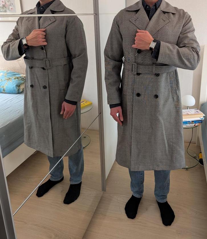 Lardini Heren Lange Jas / Trenchwol, Kleding | Heren, Jassen | Winter, Nieuw, Maat 52/54 (L), Blauw, Ophalen