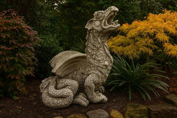Draak tuinbeeld, Tuin en Terras, Tuinbeelden, Nieuw, Dierenbeeld, Beton, Ophalen