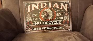 Blikken Bord Indian Motorcycle 20x30 beschikbaar voor biedingen