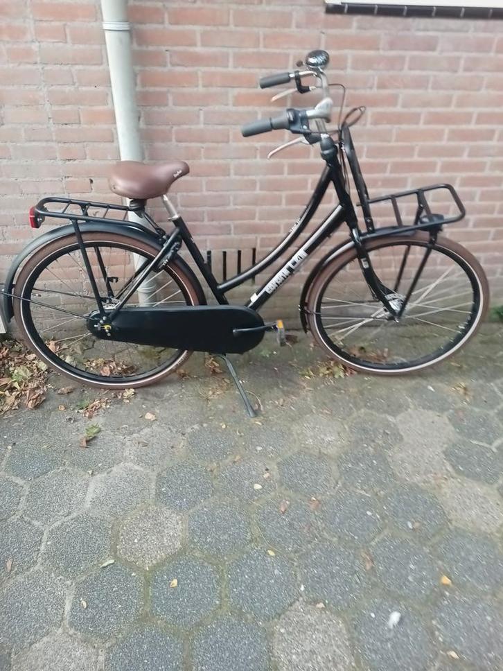 Cortina U4 Transportfiets zwart, Fietsen en Brommers, Fietsen | Dames | Damesfietsen, Zo goed als nieuw, Overige merken, Versnellingen