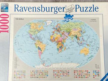 Ravensburger Wereldkaart Puzzel 1000 stukjes beschikbaar voor biedingen