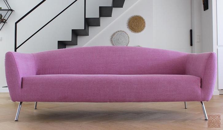 Gelderland 6250 3-zits roze, Huis en Inrichting, Banken | Bankstellen, Zo goed als nieuw, Rechte bank, Driepersoons, 200 tot 250 cm