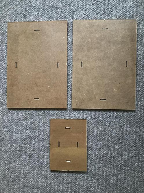 1,50 alles - randloos fotolijstje glas - 21x30/12,5x17,5, Huis en Inrichting, Woonaccessoires | Lijsten, Gebruikt, Minder dan 50 cm