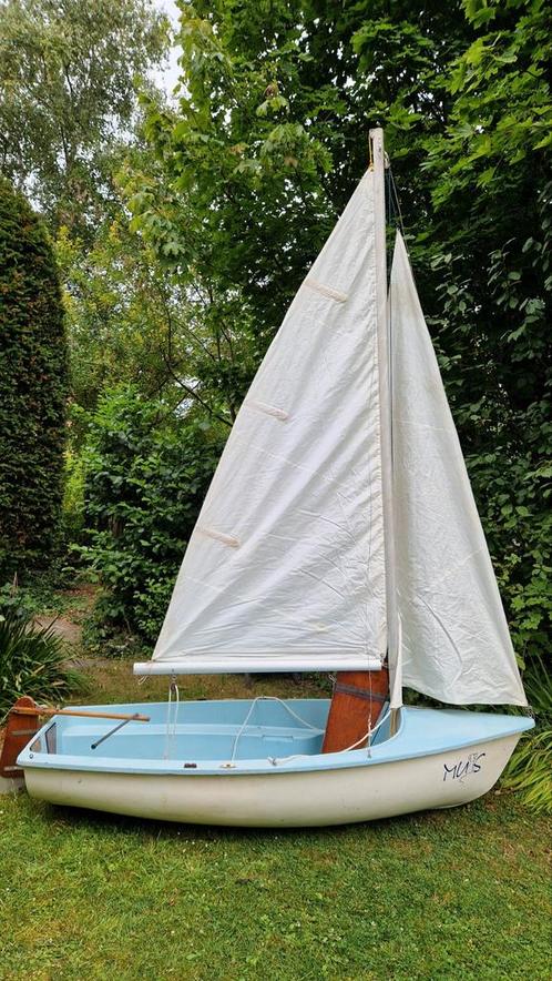 Polyester zeilboot / roeiboot ca. 3 meter grootzeil + fok, Watersport en Boten, Zeilen en Zeiltoebehoren, Gebruikt, Toebehoren