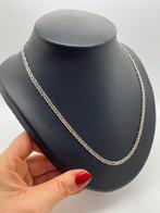 Z849 Prachtige zilveren schakelketting 51 cm, Ophalen of Verzenden, Zilver, Ketting
