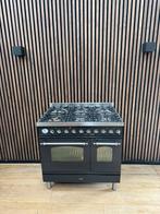 Mooie Antraciet Boretti Fornuis 90 cm (Gratis bezorgen), 60 cm of meer, Ophalen of Verzenden, Zo goed als nieuw, Gas