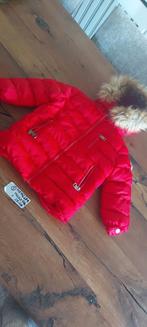 Jas maat 86 ,,Moncler,, dons  kleur rood., Moncler, Jongetje of Meisje, Ophalen of Verzenden, Zo goed als nieuw