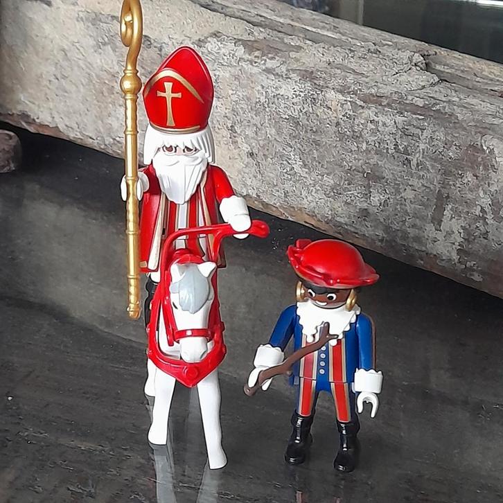 Playmobil Sinterklaas, Zwarte Piet en paard, Diversen, Sinterklaas, Zo goed als nieuw, Ophalen of Verzenden