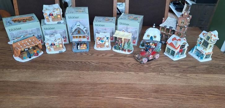 Blokker Kersthuisjes en figuurtjes, Huis en Inrichting, Woonaccessoires | Overige, Gebruikt, Ophalen of Verzenden