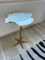Bijzettafel met hatursteen blad !, Minder dan 45 cm, Minder dan 55 cm, Rond, Ophalen of Verzenden