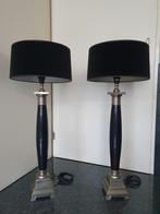 Vloerlamp tafellamp tafellampen Empire XL zilver zwart 2 x, Ophalen, Metaal, Empire, Vintage