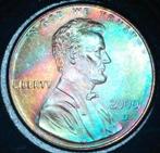 Toned Lincoln Cent 2000 D, Ophalen of Verzenden, Noord-Amerika, Losse munt