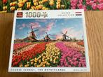 Zaanse Schans legpuzzel 1000. Bollenveld in kleur, MOOI., Ophalen of Verzenden, Zo goed als nieuw