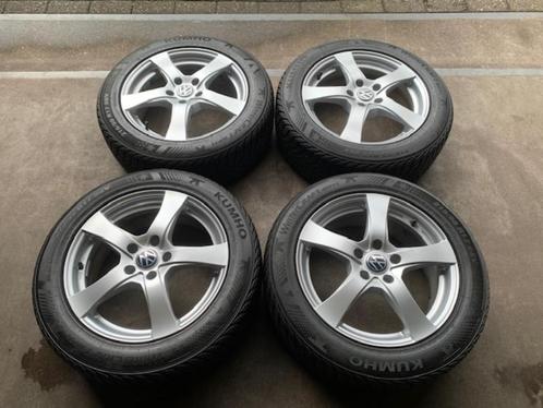 VW PASSAT T-ROC CADDY VELGEN + WINTERBANDEN 215 55 R17, Auto-onderdelen, Banden en Velgen, Banden en Velgen, Winterbanden, 17 inch