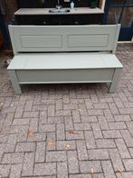 Brocante grenen klepbank., Huis en Inrichting, Banken | Bankstellen, Ophalen, 150 tot 200 cm, Tweepersoons, 75 tot 100 cm