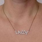 Naam ketting Willy 43 diamanten 18 karaats goud luxe vintage