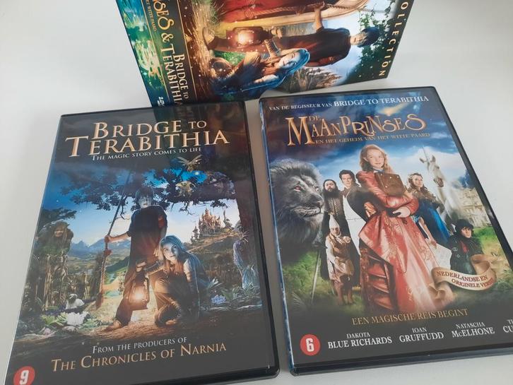DVD Collectie: Bridge to Terabithia & Maanprinses, Cd's en Dvd's, Dvd's | Kinderen en Jeugd, Zo goed als nieuw, Tv fictie, Avontuur