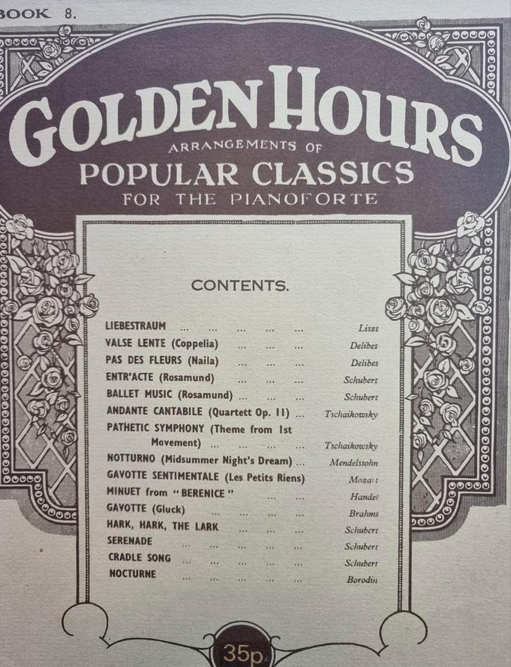 Golden Hours Piano - Populaire Klassiekers, Muziek en Instrumenten, Bladmuziek, Zo goed als nieuw, Thema, Populair, Piano, Ophalen of Verzenden