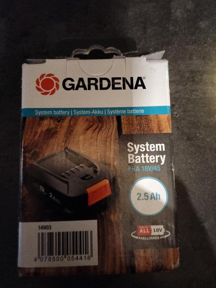 Gardena Accu PBA 18V/45 - 2.5Ah, Tuin en Terras, Plantenvoeding, Nieuw, Ophalen of Verzenden