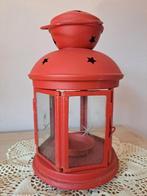 Ikea Rotera lantaarn rood - jaren 90, Huis en Inrichting, Ophalen of Verzenden, Zo goed als nieuw, Rood, Minder dan 25 cm