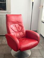 Leren relax fauteuil, verstelbaar van merk Hjort Knudsen, Ophalen, Gebruikt, 50 tot 75 cm, Leer