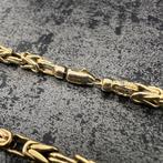 14k gouden koningsketting prachtig schakel 70cm, Ophalen of Verzenden, Zo goed als nieuw, Goud