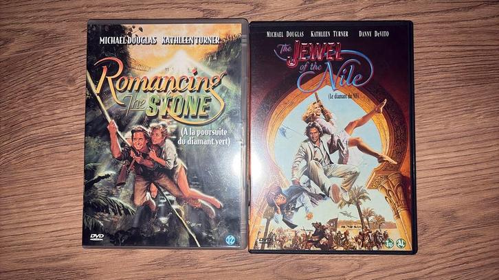 Romancing the Stone en Jewel of the Nile. Michael Douglas., Cd's en Dvd's, Dvd's | Avontuur, Zo goed als nieuw, Vanaf 16 jaar
