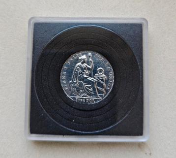 Peru 1/5 Sol 1907 Zilver beschikbaar voor biedingen