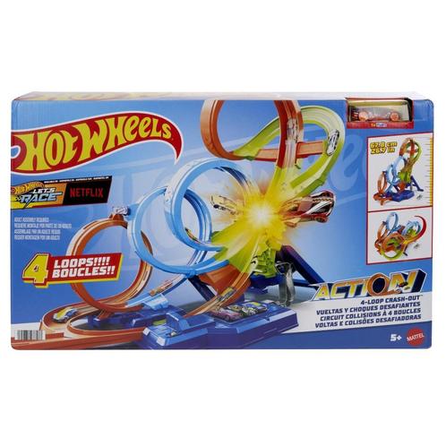 hot wheels 4 loop crash out, Kinderen en Baby's, Speelgoed | Racebanen, Nieuw, Overige aandrijving, Hot Wheels, Ophalen of Verzenden