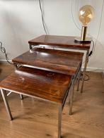 Vintage bijzettafeltjes Pastoe stijl, Huis en Inrichting, Tafels | Sidetables, 25 tot 50 cm, Gebruikt, Rechthoekig, Ophalen of Verzenden