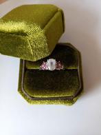 Witgouden ring met roze Saffier en morganiet., Sieraden, Tassen en Uiterlijk, Ophalen of Verzenden, Goud, Ring