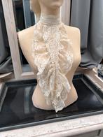 Antieke Kanten Jabot met veel kantjes en ruches, Antiek en Kunst, Ophalen of Verzenden