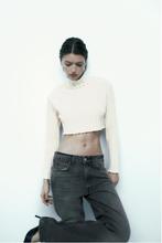 Dames Zara coltrui trui knit cropped ribtop top maat S ecru, Ophalen of Verzenden, Zo goed als nieuw, Maat 36 (S), Zara