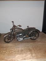 Blikken vintage decoratieve motor met zijspan kp585, Ophalen of Verzenden