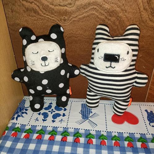 Hema beer en poes knuffel met stippen en strepen, Kinderen en Baby's, Speelgoed | Knuffels en Pluche, Poes, Ophalen of Verzenden