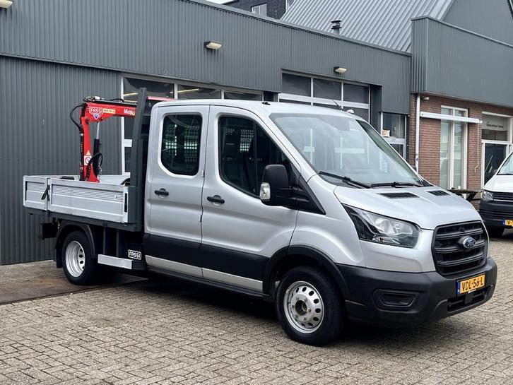 Ford Transit 350 2.0 TDCI DC Laadkraan Telefoonverbinding 3-, Auto's, Bestelauto's, Bedrijf, Te koop, ABS, Alarm, Bluetooth, Boordcomputer